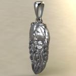 Подвеска с Славянским оберегом Велес с медведем из серебра