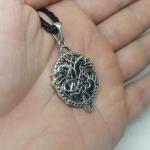 Славянский оберег Волка Рода из серебра