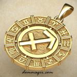 Купить подвеску Зодиак Стрелец из золота — мастерская Брокка