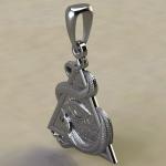 Подвеску с Египитским амулетом Всевидящее око со змеей из серебра