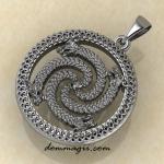 Оберег Змеевик из серебра