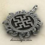 Подвеска Славянский оберег зайчик серебро