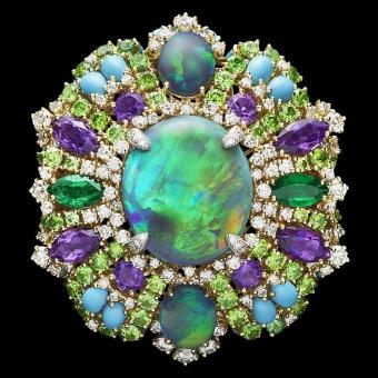 Брошь с опалом