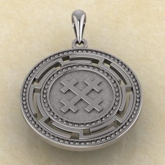 Подвеска символ Богини Мары из серебра