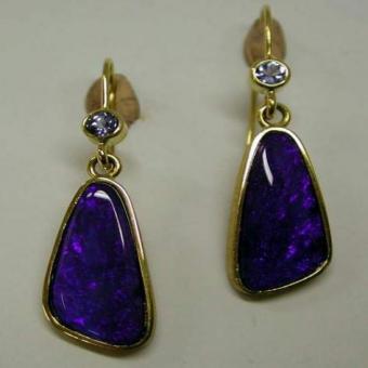 серьги с иолитом