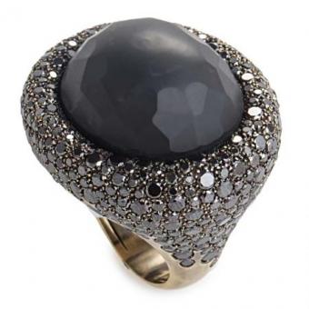 Кольцо с Обсидианом