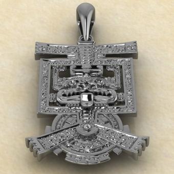 Подвеска Ацтек из серебра
