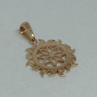 Подвеска Славянский оберег Алатырь из золота