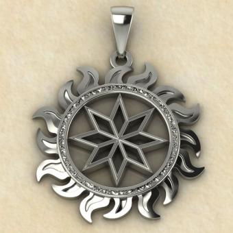 Мужской вариант алатыря серебро