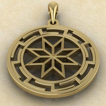 подвеска Алатырь золото