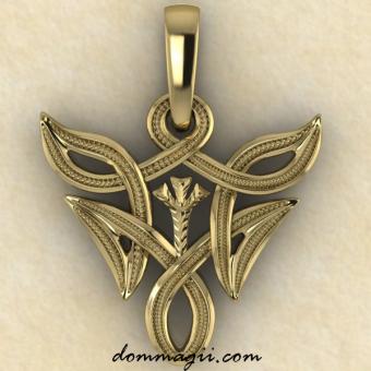 Альгиз в бесконечной вязи золото