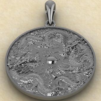 Два дракона из серебра