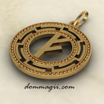 Амулет «Руна Феху из золота»