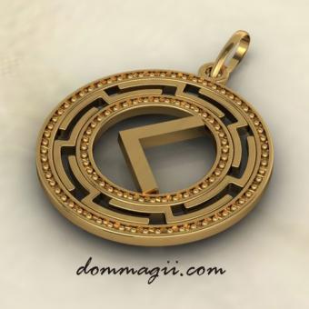 Амулет «Руна Кано из золота»