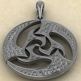 Кельтский триксель из серебра