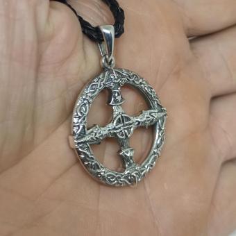 Амулет компас Викингов из серебра