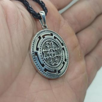 Талисман Крест богатства серебро