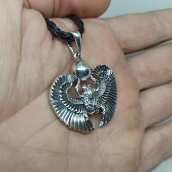 Подвеска Амулет Скарабей из серебра