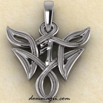 Серебряная подвеска «Ансуз в вязи»