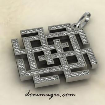 Оберег Белобог серебро