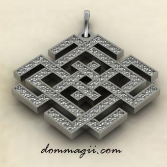 Славянский оберег «Символ Белобога из серебра»