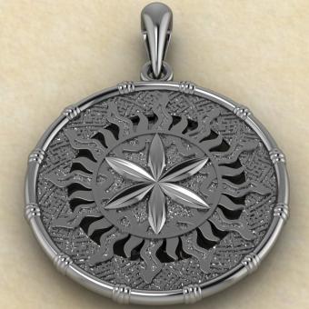 Оберег Бог Перун из серебра