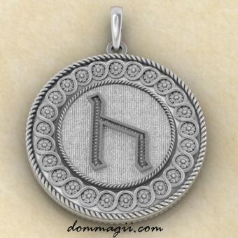 Славянский оберег бог Уд из серебра