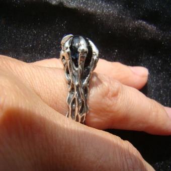 Кольцо с морионом