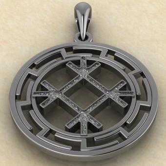 подвеска Целебник в протуберанцах серебро