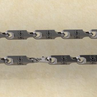 Обережная цепь символ Рода из серебра