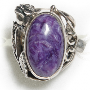 Кольцо с чароитом