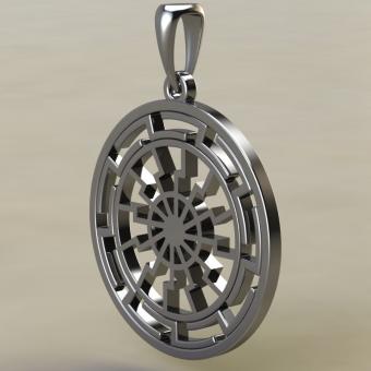 Черное солнце в протуберанцах серебро