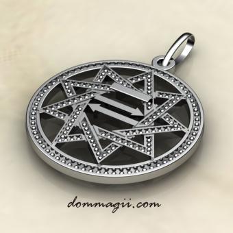 Чертог Бусла малый из серебра — славянский амулет