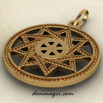 Славянский оберег чертог Финиста из золота