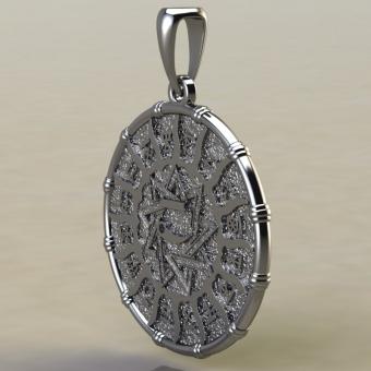 Славянский оберег Чертог Лебедя с лебедем из серебра