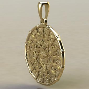 Славянский оберег Чертог Лебедя с лебедем из золота