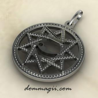 Славянский оберег чертог Лебедя из серебра