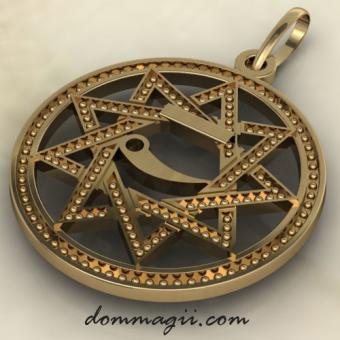 Славянский оберег чертог Лебедя из золота