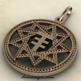 Славянский оберег чертог Лисы из золота