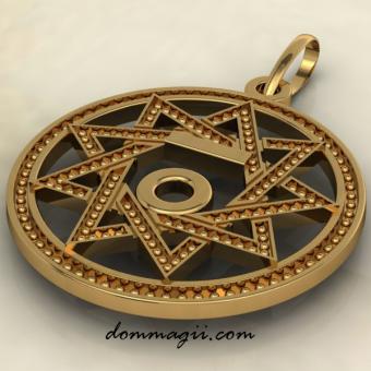 Славянский оберег чертог Медведя из золота