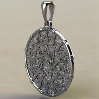 Славянский оберег Чертог Щуки с щукой из серебра