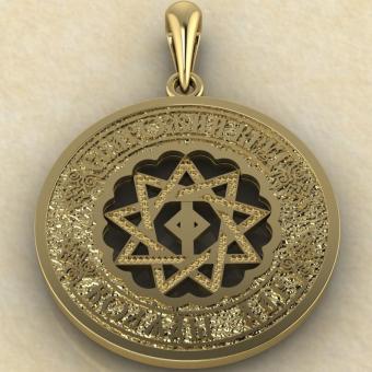 оберег Чертог Тура в Сварожьем круге из золота