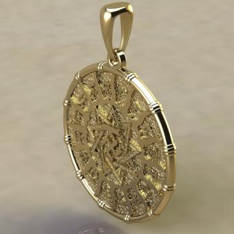 Подвеска Чертог Вепря с кабаном золото