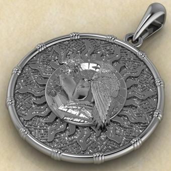 оберег чертог Ворона с вороном из серебра