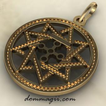 Славянский оберег чертог Змея из золота