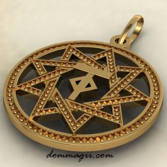 Славянский оберег чертог Тура из золота