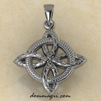 Кельтский четырехлистник серебро