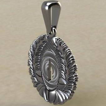 Подвеска Цуба Глициния из серебра