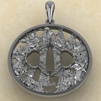 Цуба Семь богов счастья из серебра