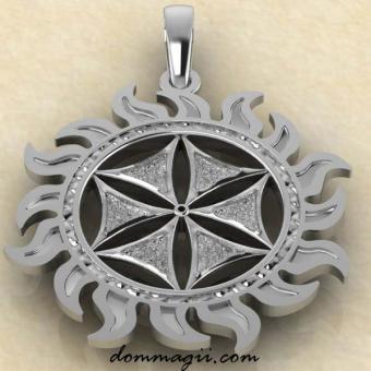 Талисман Цветок Афродиты из серебра